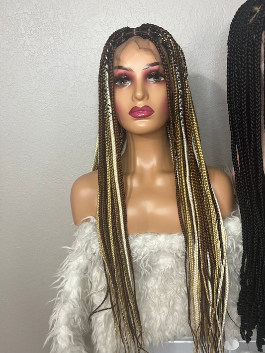 30 inches braided full lace wig