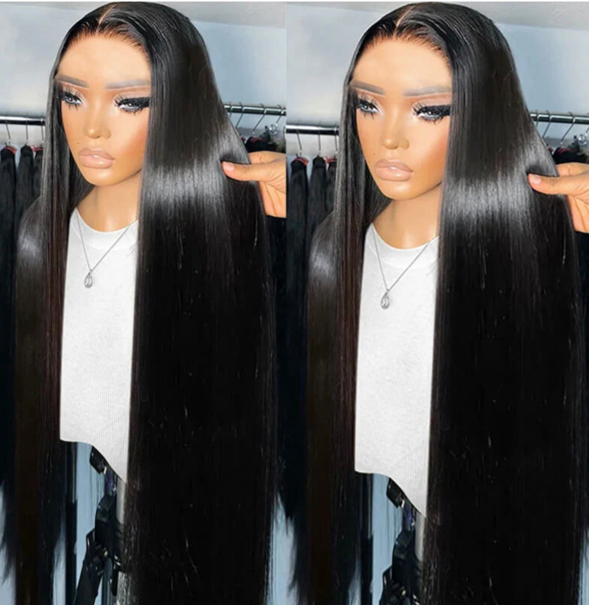 30”chinese bone straight hair.. kin K closure